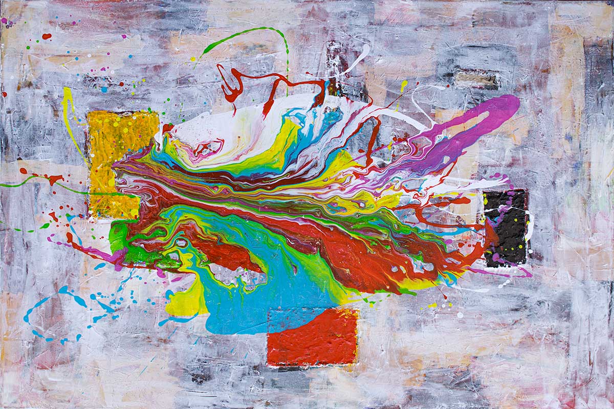 Abstrakt maleri til soveværelset Soul I