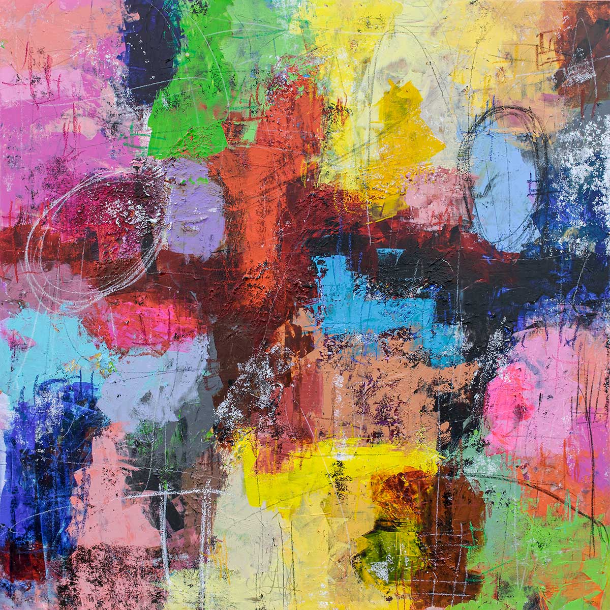 Abstrakt maleri til stuen Truth II