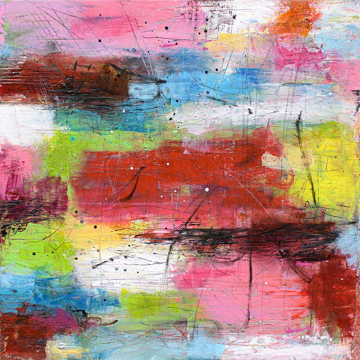 Farverigt maleri til kontoret Eclectic I